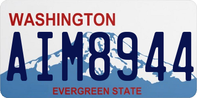 WA license plate AIM8944
