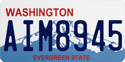 WA license plate AIM8945