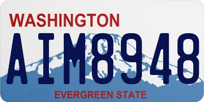 WA license plate AIM8948