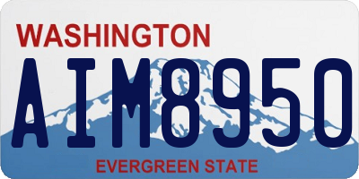 WA license plate AIM8950