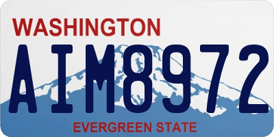 WA license plate AIM8972