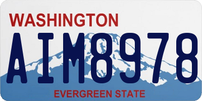 WA license plate AIM8978