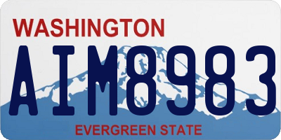 WA license plate AIM8983