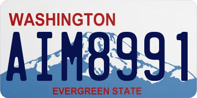 WA license plate AIM8991