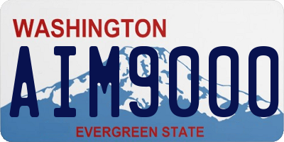 WA license plate AIM9000