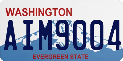 WA license plate AIM9004