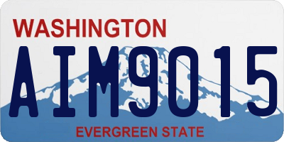 WA license plate AIM9015