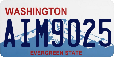 WA license plate AIM9025