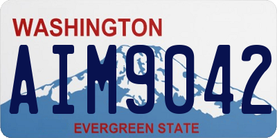 WA license plate AIM9042