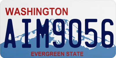 WA license plate AIM9056