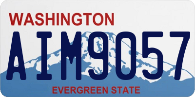 WA license plate AIM9057