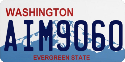 WA license plate AIM9060
