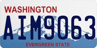 WA license plate AIM9063