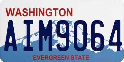 WA license plate AIM9064