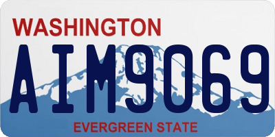 WA license plate AIM9069