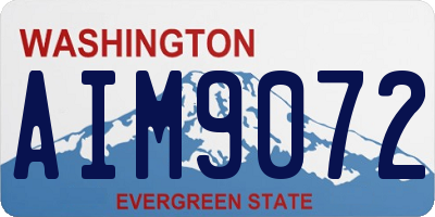 WA license plate AIM9072