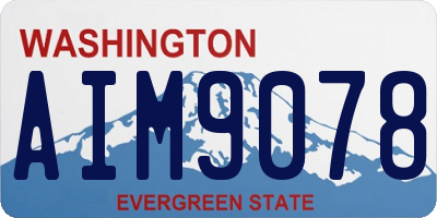 WA license plate AIM9078
