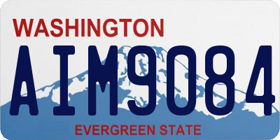 WA license plate AIM9084