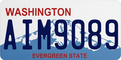 WA license plate AIM9089