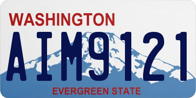 WA license plate AIM9121
