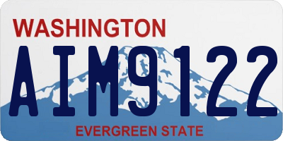 WA license plate AIM9122