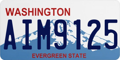 WA license plate AIM9125