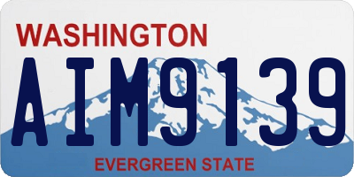 WA license plate AIM9139