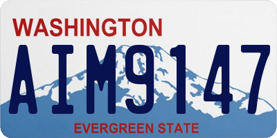 WA license plate AIM9147