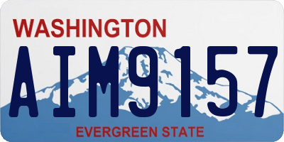 WA license plate AIM9157