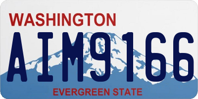 WA license plate AIM9166