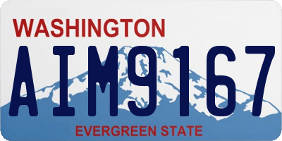 WA license plate AIM9167