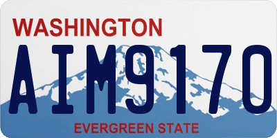 WA license plate AIM9170