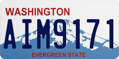 WA license plate AIM9171