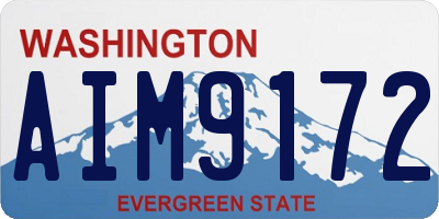 WA license plate AIM9172
