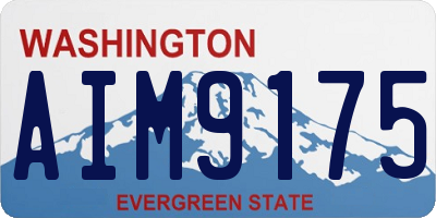 WA license plate AIM9175