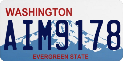WA license plate AIM9178