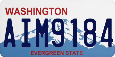 WA license plate AIM9184
