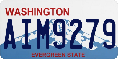 WA license plate AIM9279