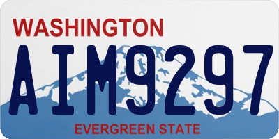 WA license plate AIM9297