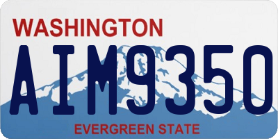 WA license plate AIM9350