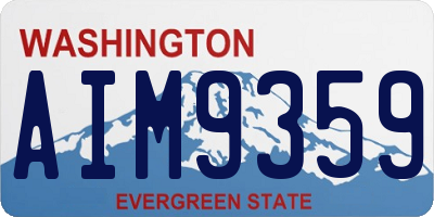 WA license plate AIM9359