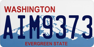 WA license plate AIM9373