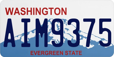 WA license plate AIM9375