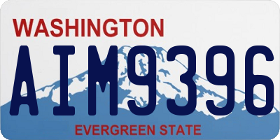 WA license plate AIM9396