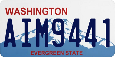WA license plate AIM9441