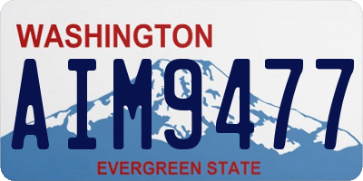 WA license plate AIM9477