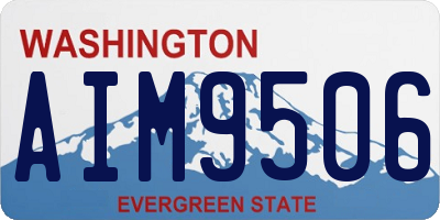 WA license plate AIM9506