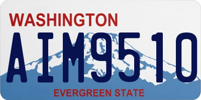 WA license plate AIM9510