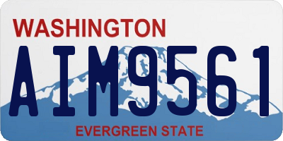 WA license plate AIM9561