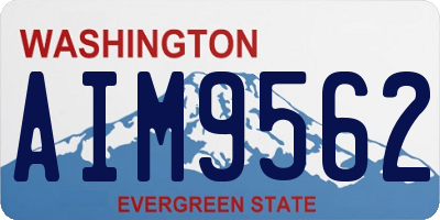 WA license plate AIM9562